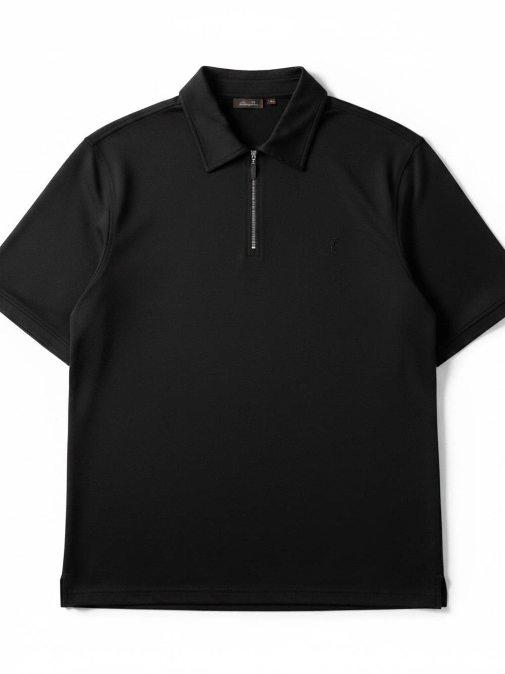 Tasso Elba Black Golf 1/4 Zip Performance Polo w/Mesh Side Panels Size XXL